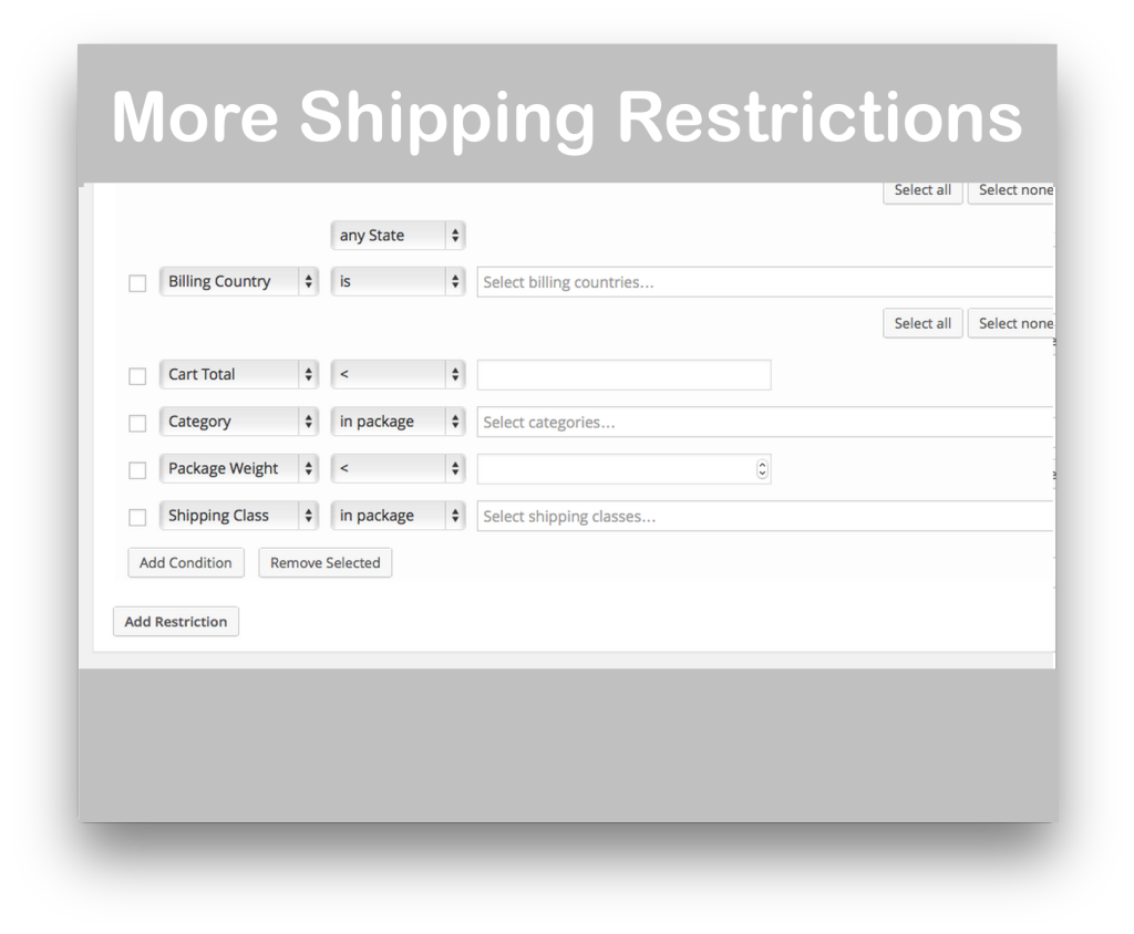 Conditional Shipping and Payments 10