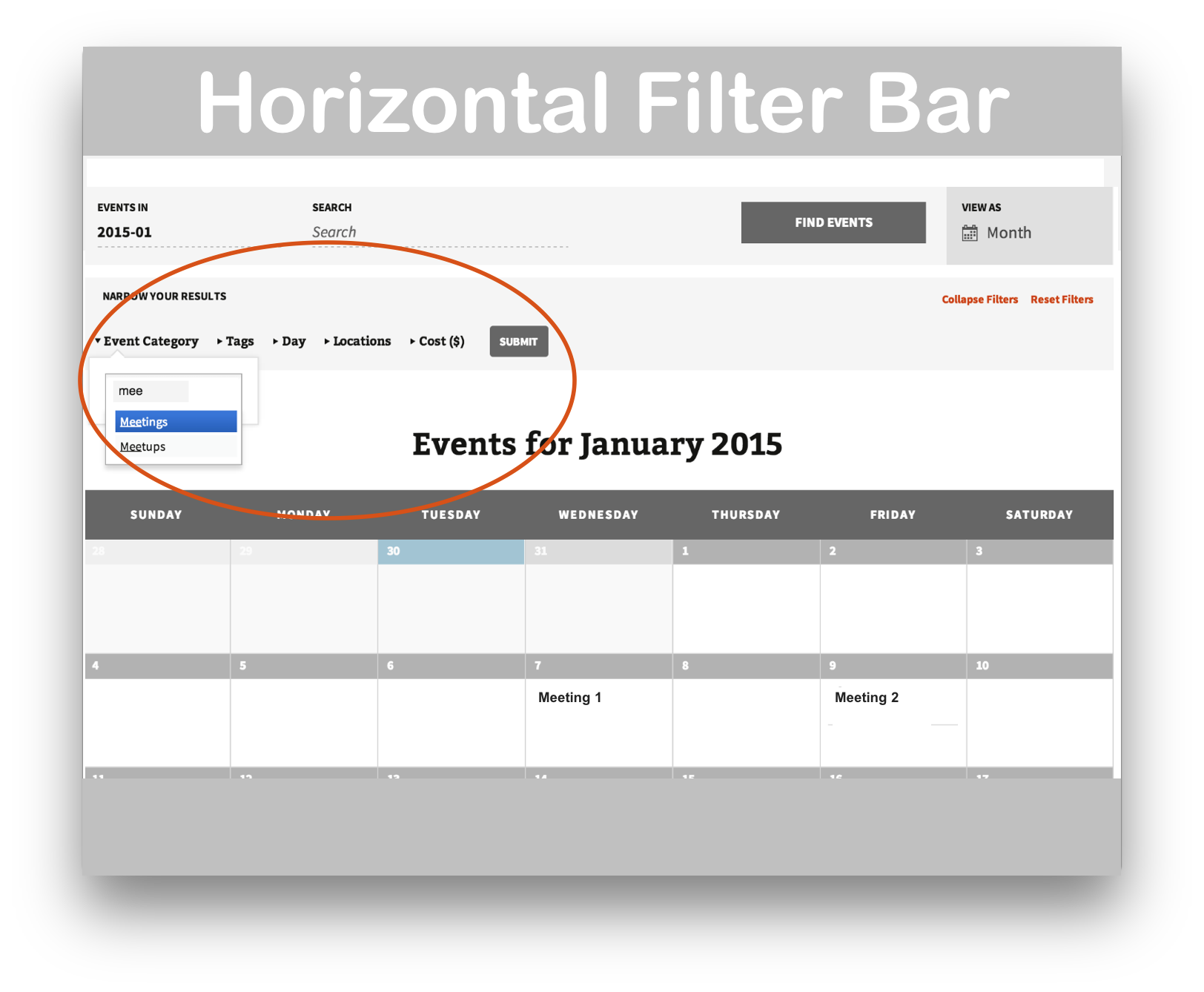 Events Calendar Filter Bar Plugin-$19, v5.4.4
